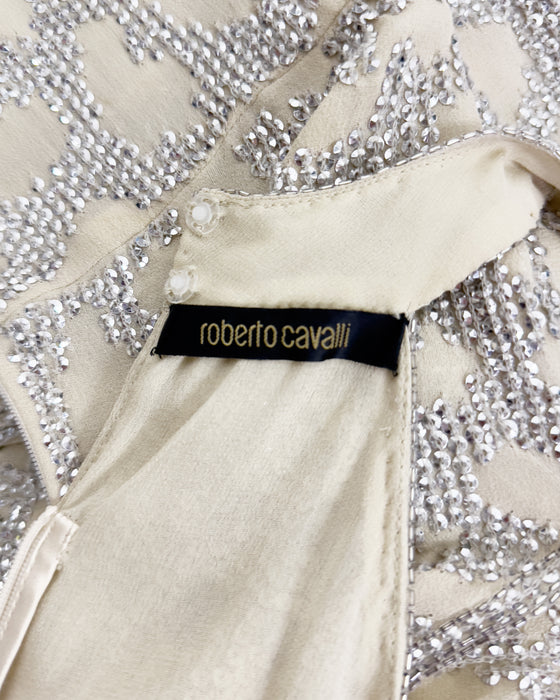 White Jewel Encrusted Evening  Mini Dress