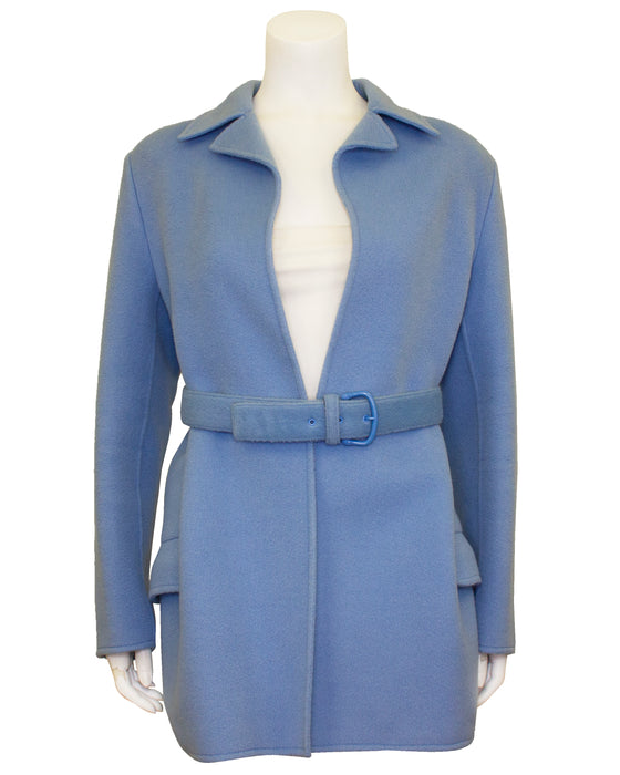 Blue Felted Wool Jacket