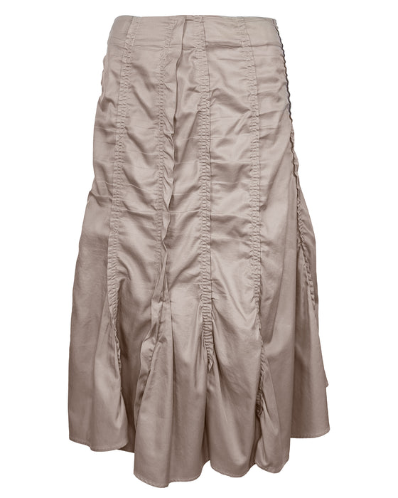 Pink Ruched Panel Skirt
