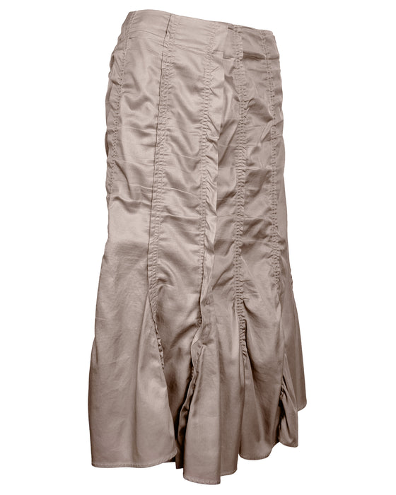 Pink Ruched Panel Skirt