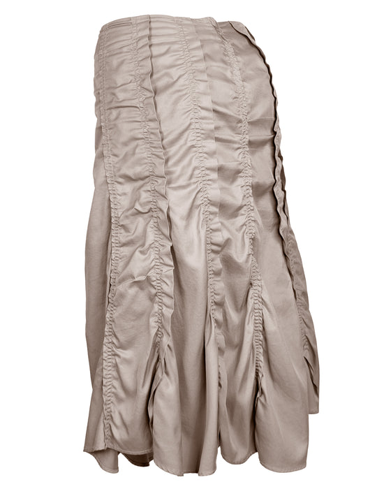 Pink Ruched Panel Skirt