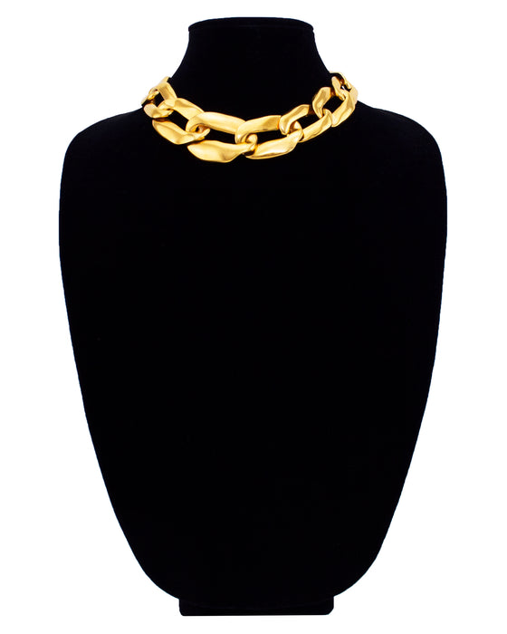 Gilt Metal Oversized Chain Link Choker