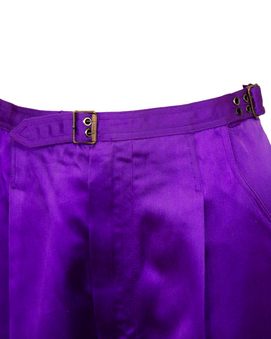Purple Pleated and Silk Ensemble