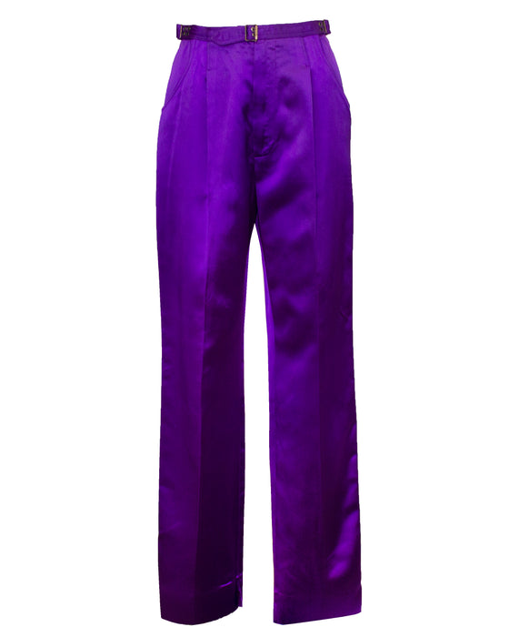 Purple Pleated and Silk Ensemble