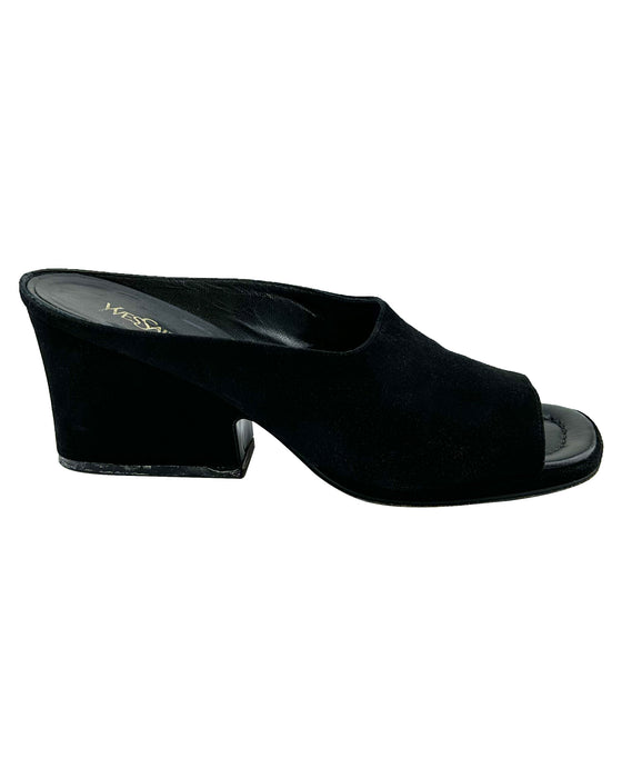 Black Suede Mules