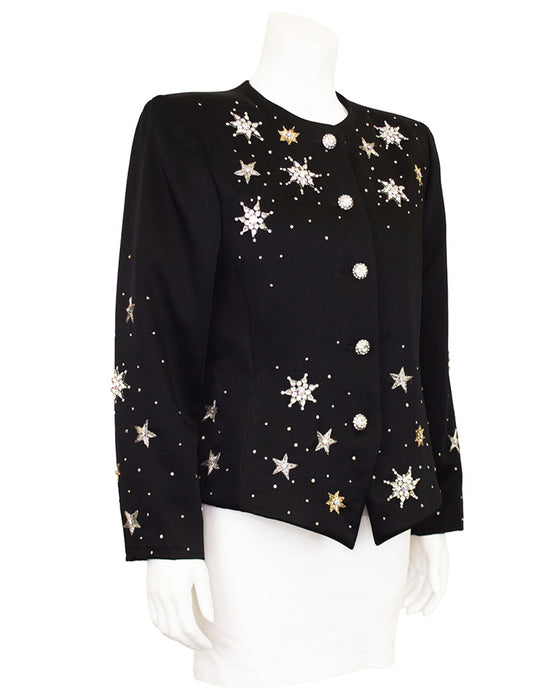 Black Jewel Embellished Starry Night Jacket