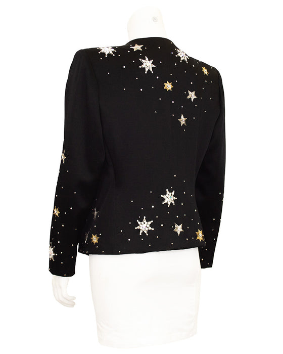 Black Jewel Embellished Starry Night Jacket