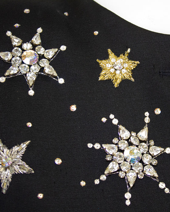 Black Jewel Embellished Starry Night Jacket