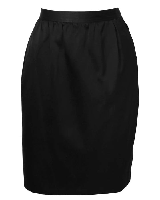 Black Satin Suit with Rhinestone Buttons