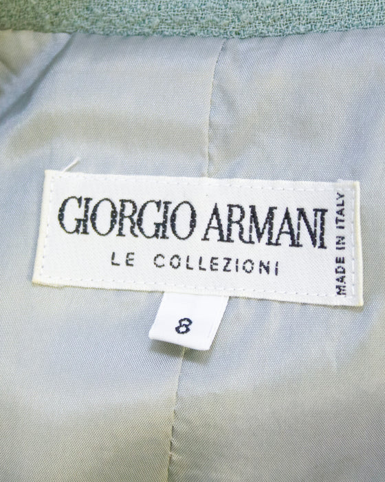 Sage Green Wool Crepe Pantsuit