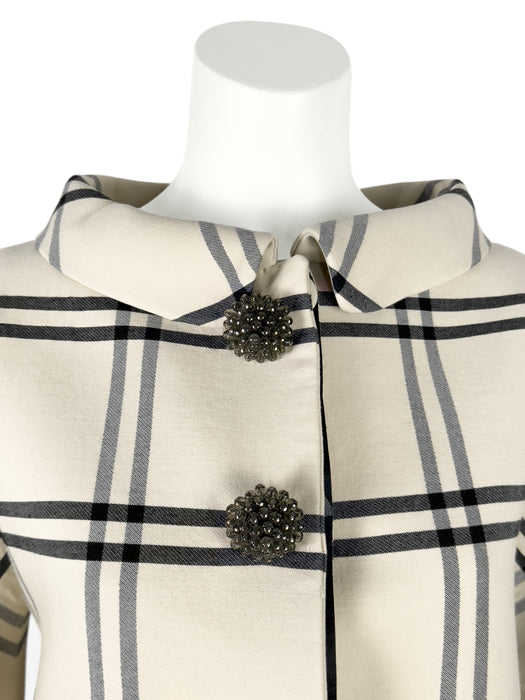 Balenciaga by Nicolas Ghesquière FW 2006 Runway Plaid Wool Jacket & Skirt Suit