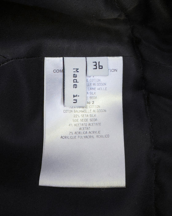 Black Brocade Jacket with Exaggerated Peplum