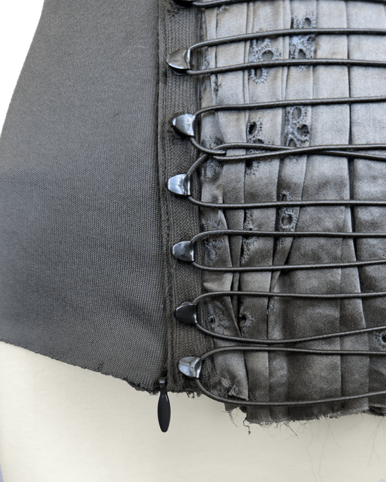 Balenciaga by Nicolas Ghesquiere Fall 2001 Lace up Corset Style Top