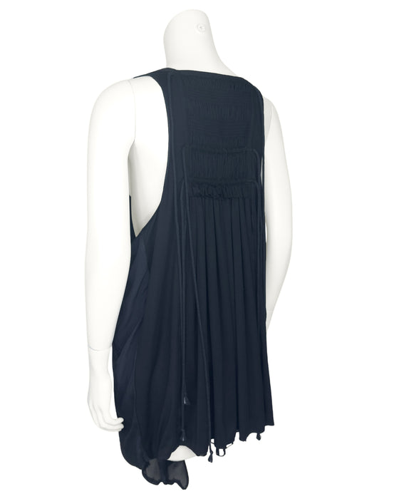 Black Lace Up Dress