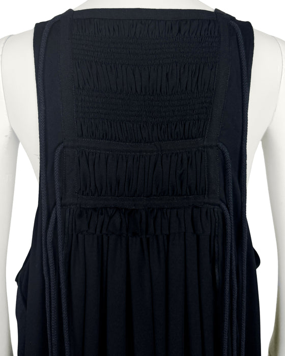 Black Lace Up Dress