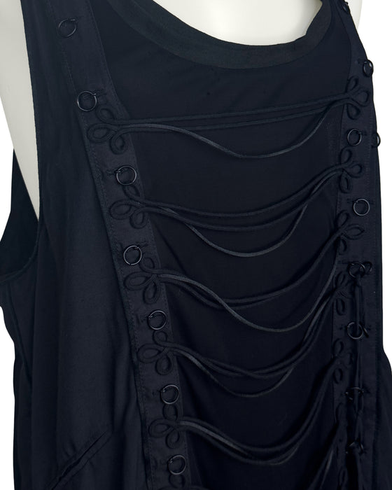 Black Lace Up Dress