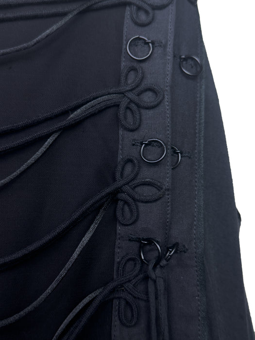 Black Lace Up Dress