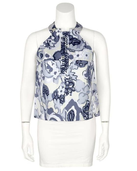 Balenciaga by Nicolas Ghesquière Spring Summer 2008 Neoprene Lace-Up Halter Top