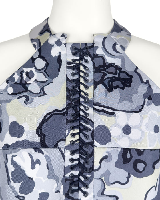 Balenciaga by Nicolas Ghesquière Spring Summer 2008 Neoprene Lace-Up Halter Top