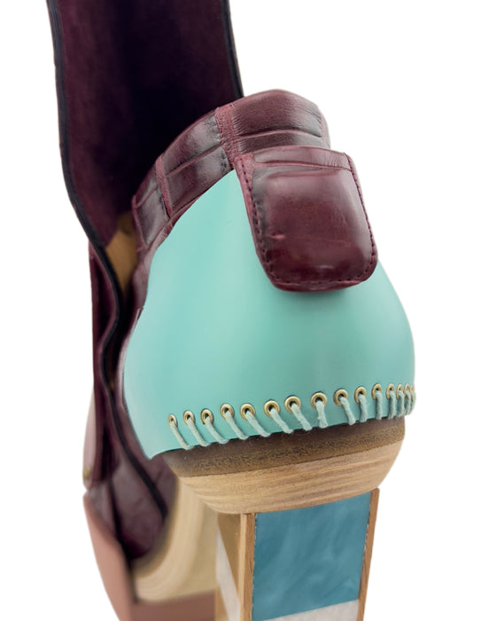 Nicolas Ghesquiere Fall 2010 Runway Mixed Media Wooden Block Heels