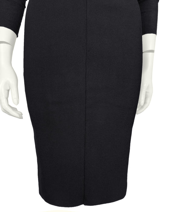 Balenciaga by Nicolas Ghesquière Fall 2001 Runway Le Dix Cutout Black Knit Dress