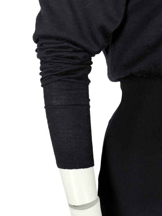 Balenciaga by Nicolas Ghesquière Fall 2001 Runway Le Dix Cutout Black Knit Dress