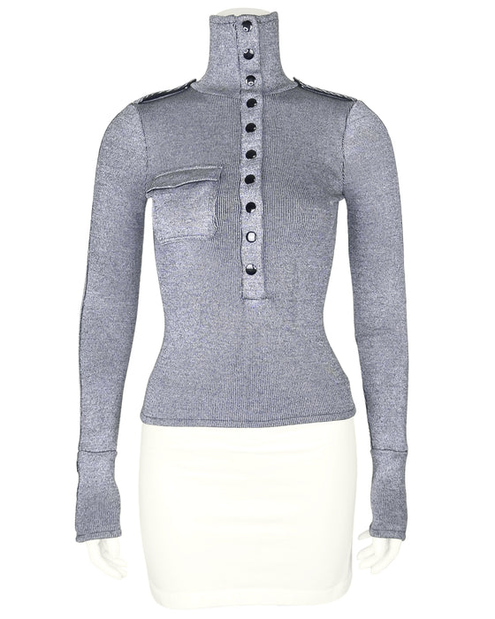 Balenciaga by Nicolas Ghesquière Fall 2003 “Sci-Fi” Ribbed Turtleneck Sweater