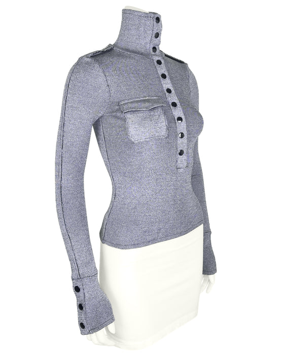 Balenciaga by Nicolas Ghesquière Fall 2003 “Sci-Fi” Ribbed Turtleneck Sweater