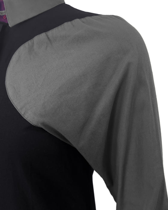 Balenciaga Le Dix by Nicolas Ghesquière Fall 2001 Curved Seam Color block Shirt