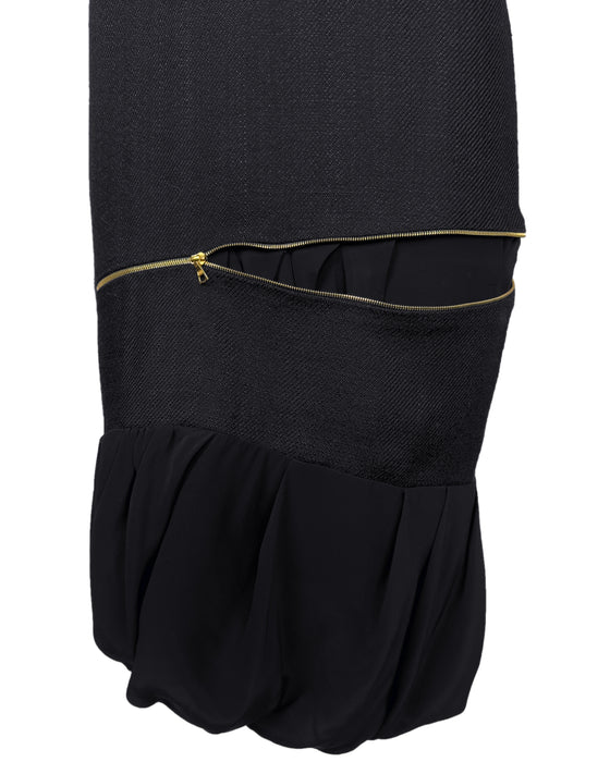 Balenciaga by Nicolas Ghesquière Spring Summer 2005 Runway Silk Spiral Zip Dress