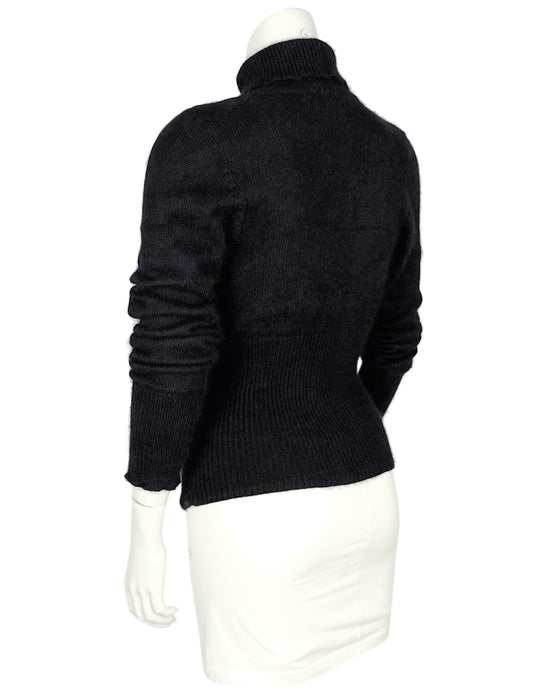 Balenciaga by Nicolas Ghesquière Fall 2001 Le Dix Runway Cut-Out Wool Sweater