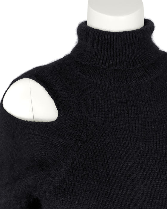 Balenciaga by Nicolas Ghesquière Fall 2001 Le Dix Runway Cut-Out Wool Sweater