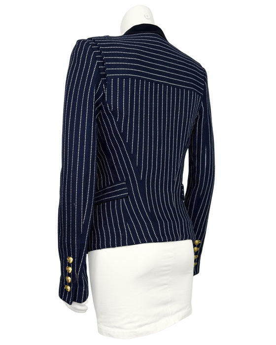 SS 2005 Runway Ad Campaign Striped Military Blazer Jacket