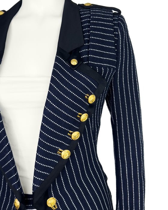 SS 2005 Runway Ad Campaign Striped Military Blazer Jacket