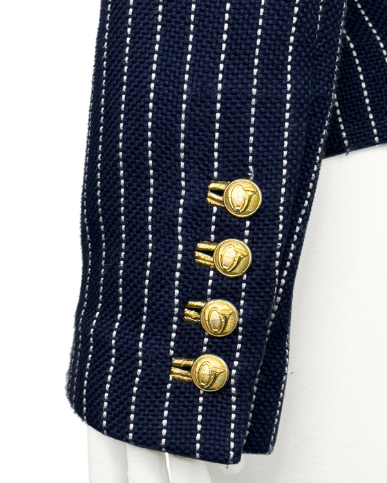 SS 2005 Runway Ad Campaign Striped Military Blazer Jacket