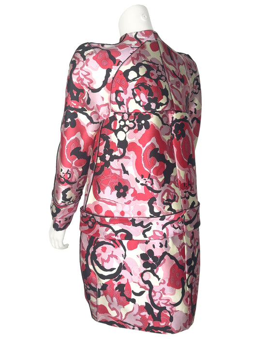 Pink Spring 2008 Floral Neoprene Coat Dress - Main Image
