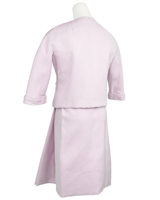 Pink Cordé Silk Skirt Suit