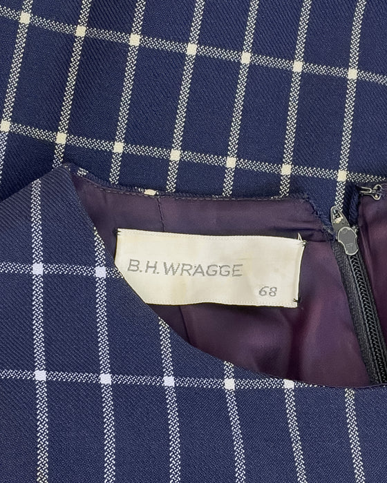 Navy Windowpane Wool 2 PC Mod Dress
