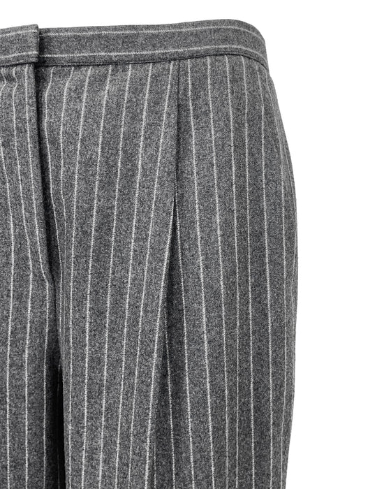 Grey Chalk-Stripe Double-Breasted Suit