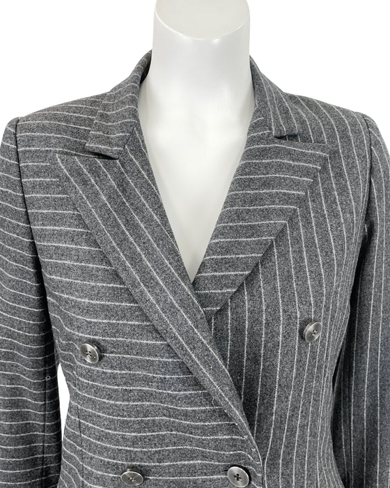 Grey Chalk-Stripe Double-Breasted Suit