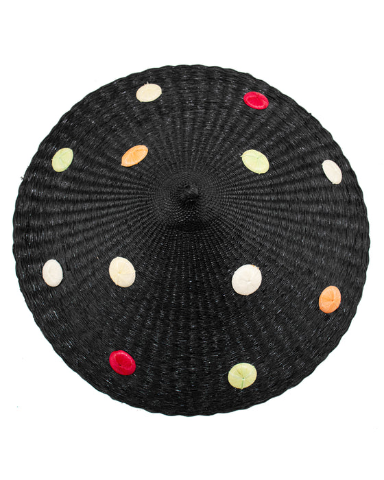 Black Straw and Polka Dot Chapeaux