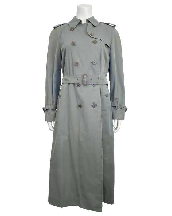Green  Classic Trench Coat