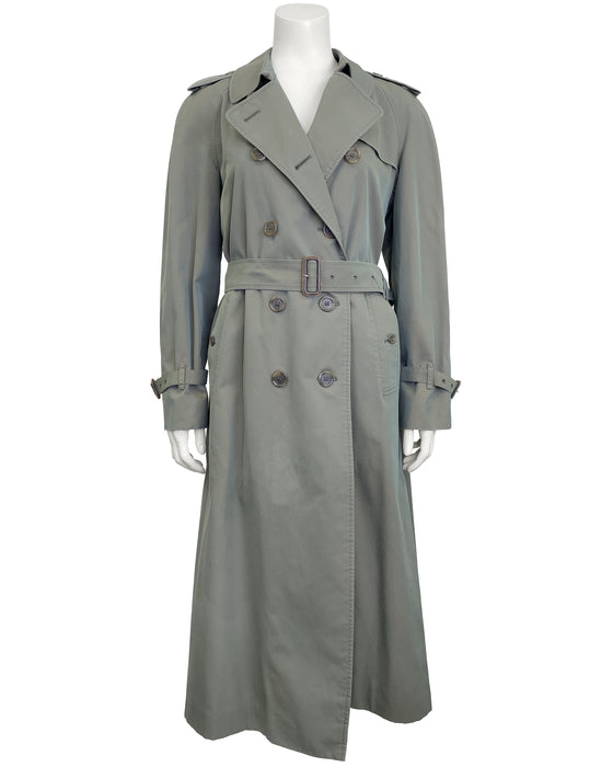 Green  Classic Trench Coat