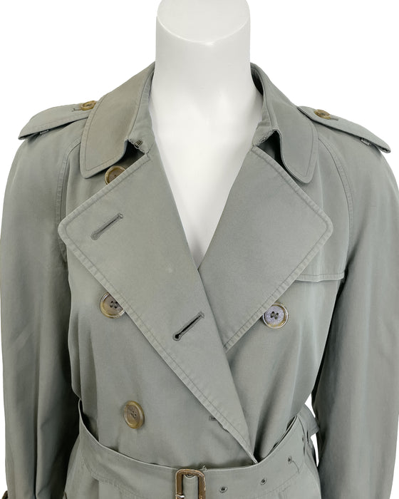 Green  Classic Trench Coat