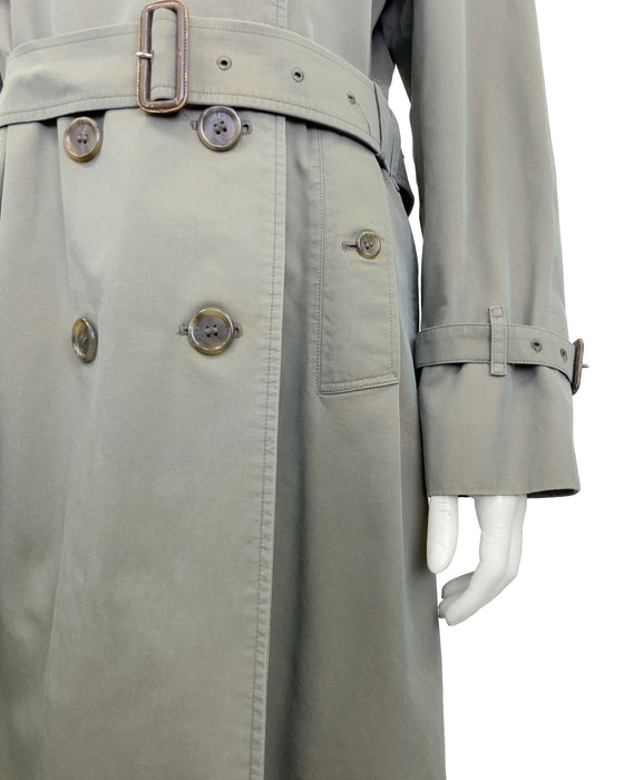 Green  Classic Trench Coat