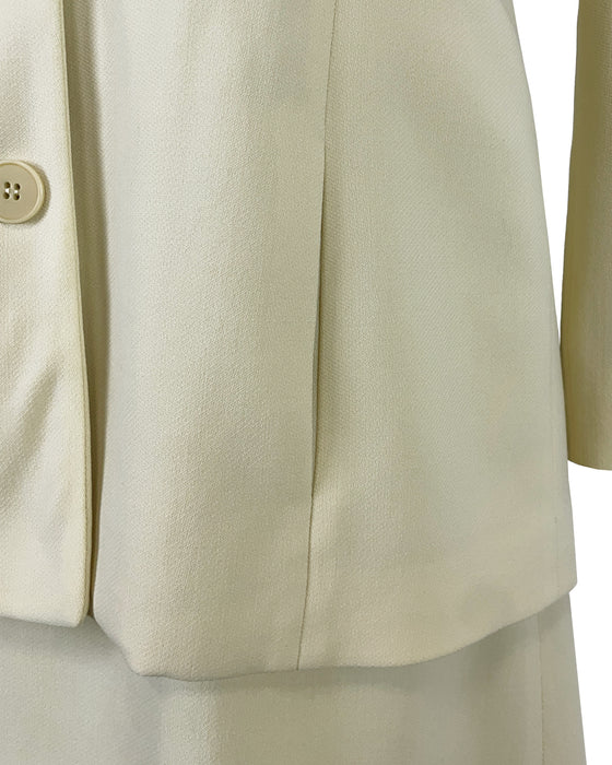 Yellow-Green Dress & Jacket Ensemble
