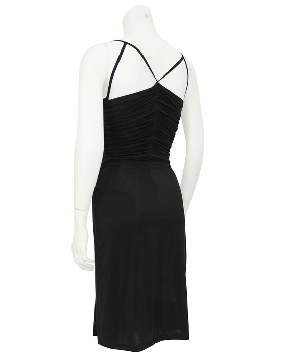 Black Grecian Style Cocktail Dress