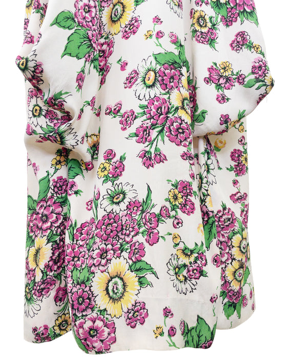 Floral Print Crepe Maxi Dress