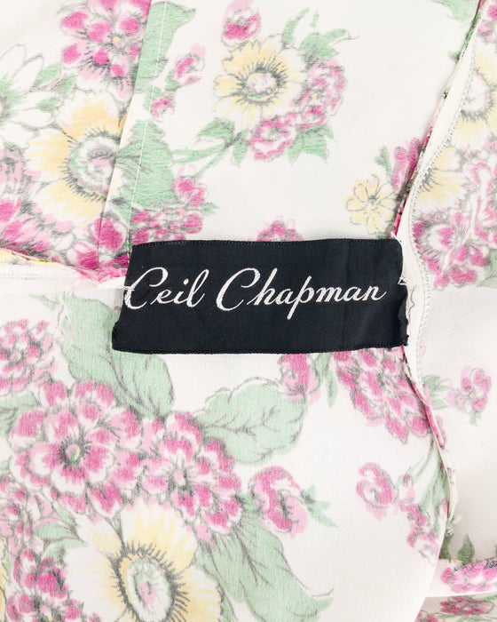 Floral Print Crepe Maxi Dress