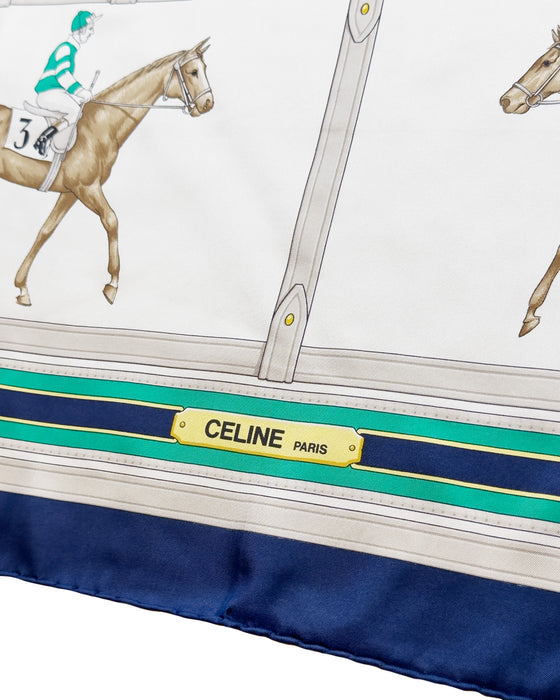 Equestrian Theme Square Silk Scarf